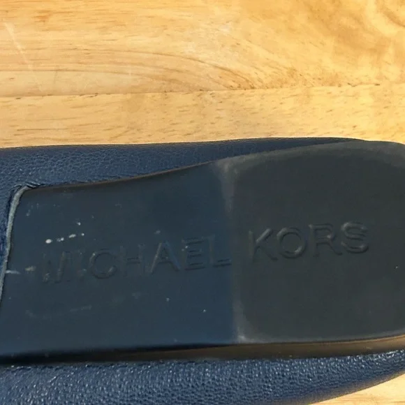 Michael Kors Hamilton Leather Loafers Metallic Gold-Decorative Lock - Picture 11 of 12